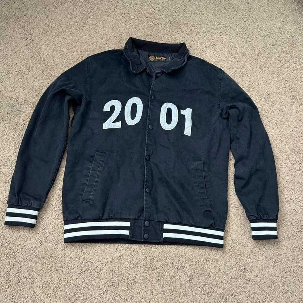 Vintage Y2K Grizzly 2001‎ varsity jacket bomber